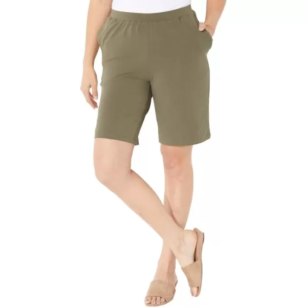 Catherines Womens Plus Size Suprema ShortGrape Leaf