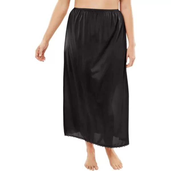 Comfort Choice Womens Plus Size Half Slip 35quot 2PackBlack