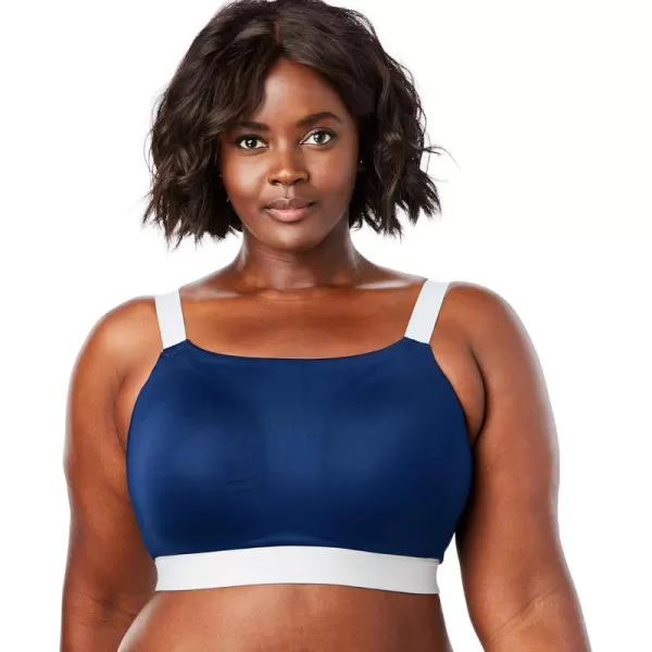 Comfort Choice Womens Plus Size ModerateImpact Sport BraEvening Blue