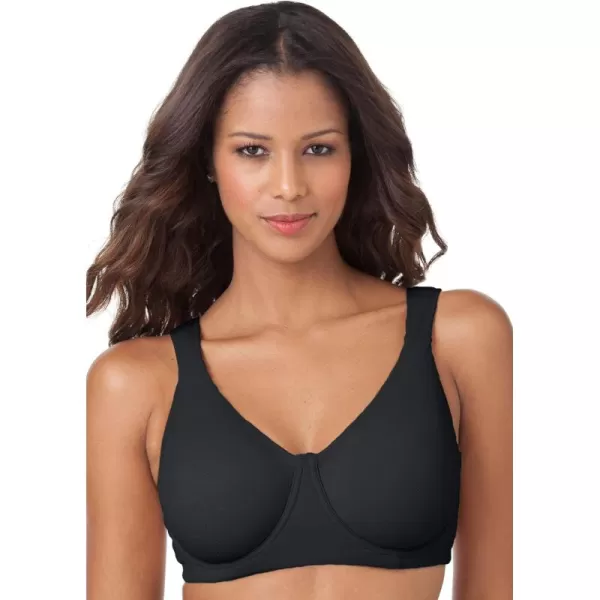 Comfort Choice Womens Plus Size Petal Boost Underwire BraBlack