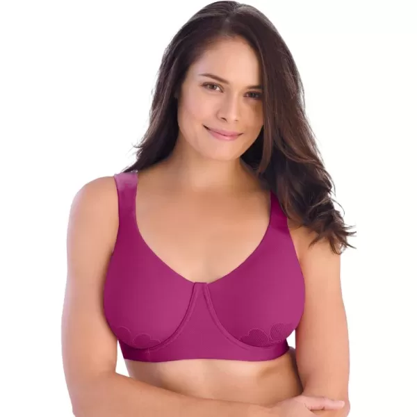 Comfort Choice Womens Plus Size Petal Boost Underwire BraRaspberry