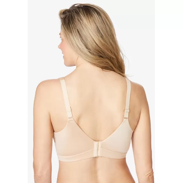 Catherines Womens Plus Size Solid FullCoverage Smooth NoWire BraToasted Almond