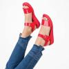 image:imageHush Puppies womens Brite Jells Qtr StpWedge SandalFiesta Red
