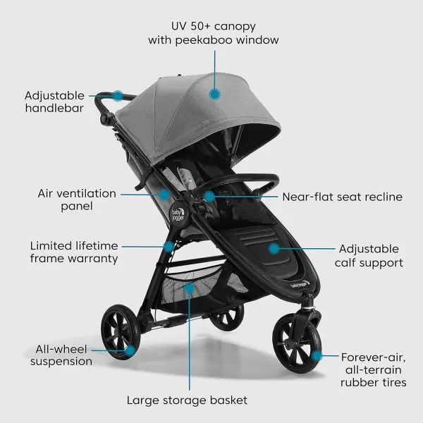 Baby Jogger City Mini GT2 All-Terrain Stroller, Black