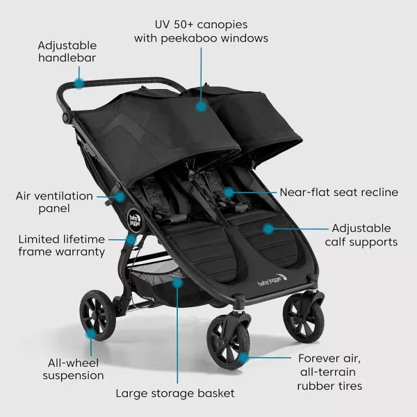 Baby Jogger City Mini GT2 All-Terrain Stroller, Black