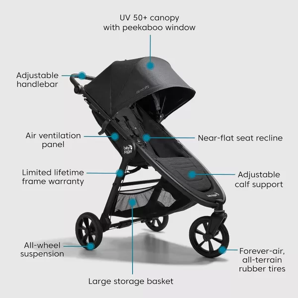 Baby Jogger City Mini GT2 All-Terrain Stroller, Black