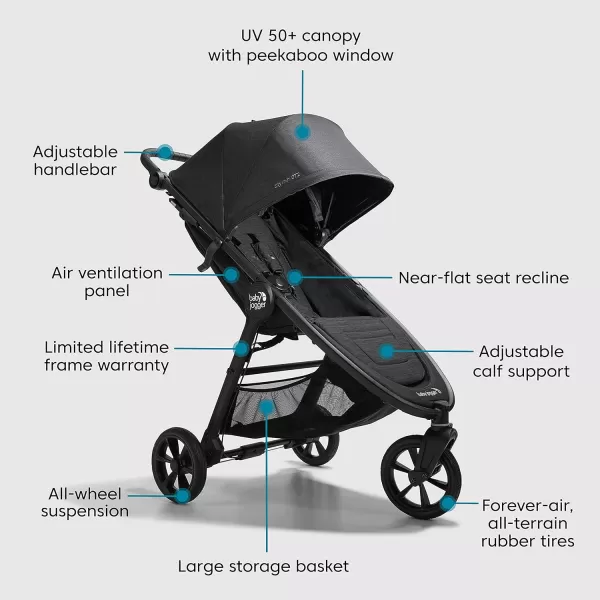 Baby Jogger City Mini GT2 All-Terrain Stroller, Black