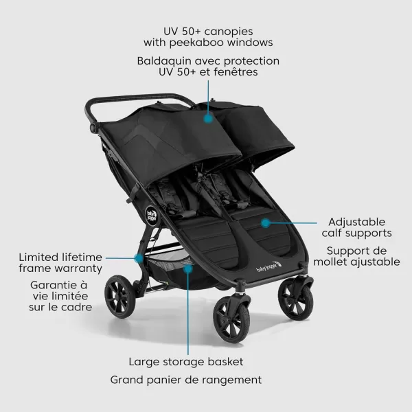 Baby Jogger City Mini GT2 All-Terrain Stroller, Black