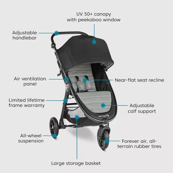 Baby Jogger City Mini GT2 All-Terrain Travel System | Includes City GO 2 Infant Car Seat, Jet