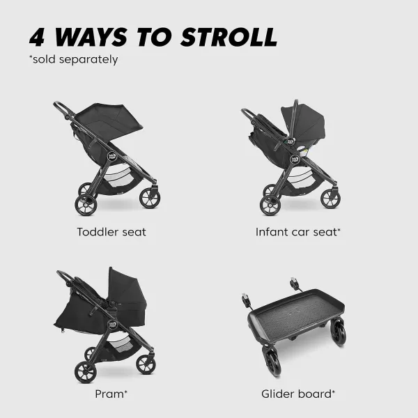 Baby Jogger City Mini GT2 All-Terrain Travel System | Includes City GO 2 Infant Car Seat, Jet