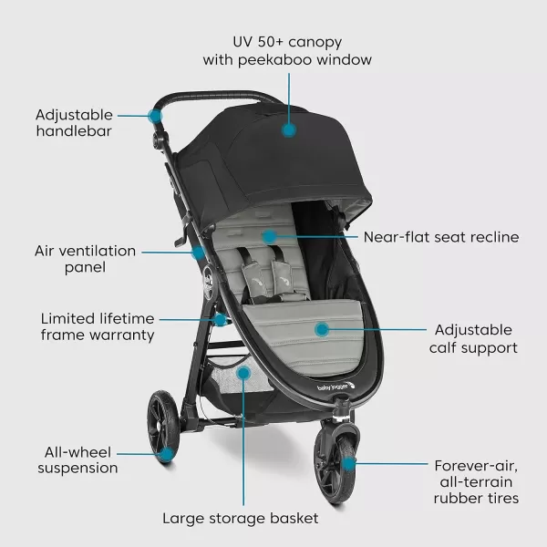 Baby Jogger City Mini GT2 All-Terrain Travel System | Includes City GO 2 Infant Car Seat, Jet
