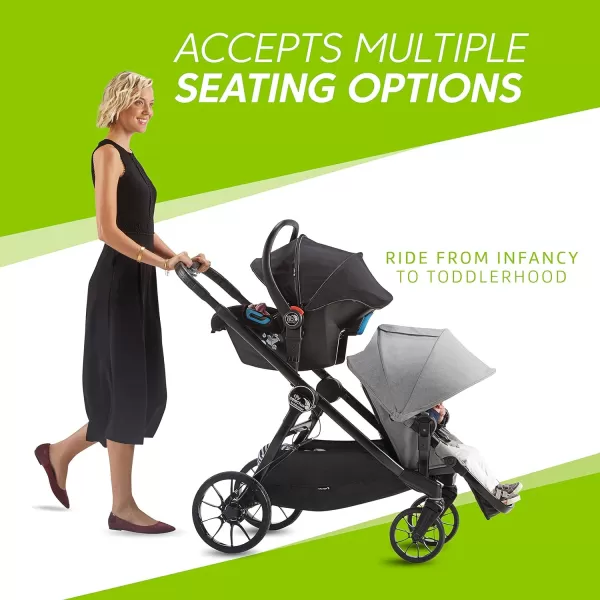 Baby Jogger City Select LUX Stroller | Baby Stroller with 20 Ways to Ride, Goes from Single to Double Stroller | Quick Fold Stroller, Taupe