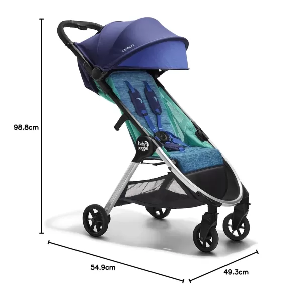 Baby Jogger City Tour 2 Ultra-Compact Travel Stroller, Jet