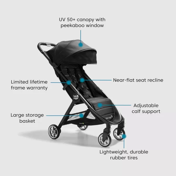 Baby Jogger City Tour 2 Ultra-Compact Travel Stroller, Jet