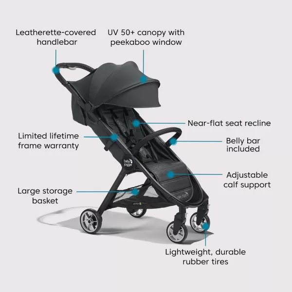Baby Jogger City Tour 2 Ultra-Compact Travel Stroller, Jet