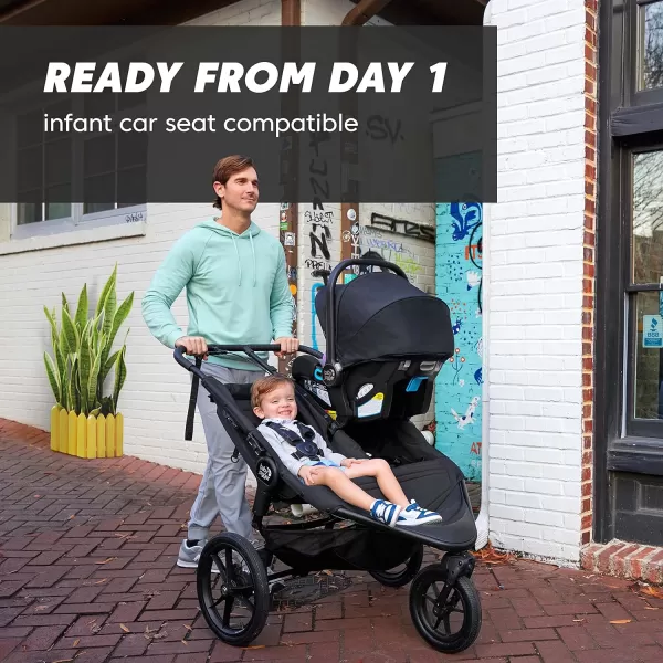 Baby Jogger Summit X3 Jogging Stroller - 2016 | Air-Filled Rubber Tires | All-Wheel Suspension | Quick Fold Jogging Stroller, Black/Gray
