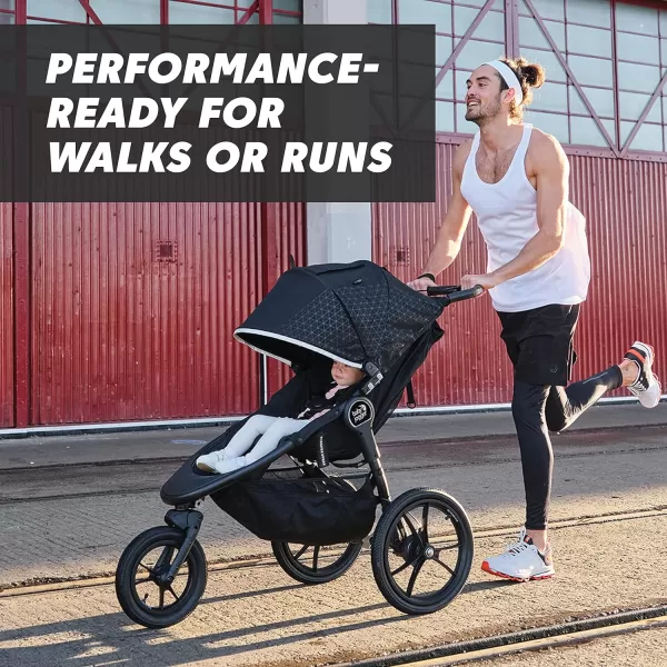 Baby Jogger Summit X3 Jogging Stroller - 2016 | Air-Filled Rubber Tires | All-Wheel Suspension | Quick Fold Jogging Stroller, Black/Gray