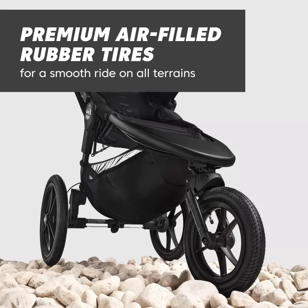 Baby Jogger Summit X3 Jogging Stroller - 2016 | Air-Filled Rubber Tires | All-Wheel Suspension | Quick Fold Jogging Stroller, Black/Gray