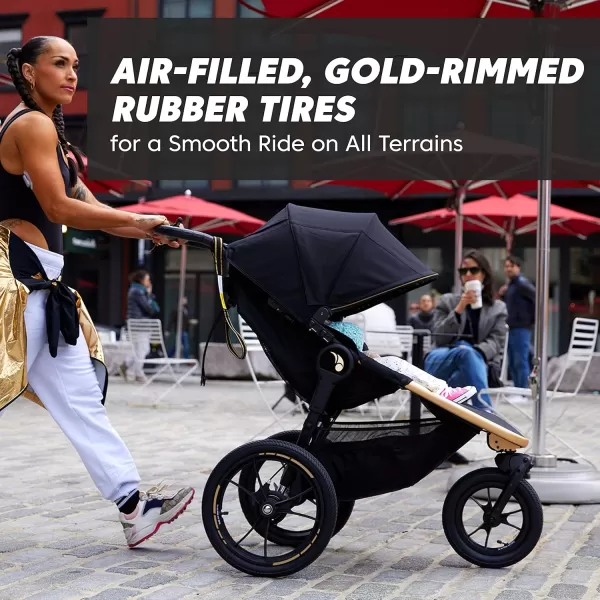 Baby Jogger Summit X3 Jogging Stroller - 2016 | Air-Filled Rubber Tires | All-Wheel Suspension | Quick Fold Jogging Stroller, Black/Gray