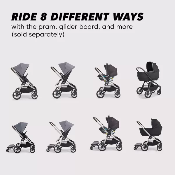 Baby Jogger® City Sights® Stroller - Convertible Stroller with Compact Fold, Dark Slate