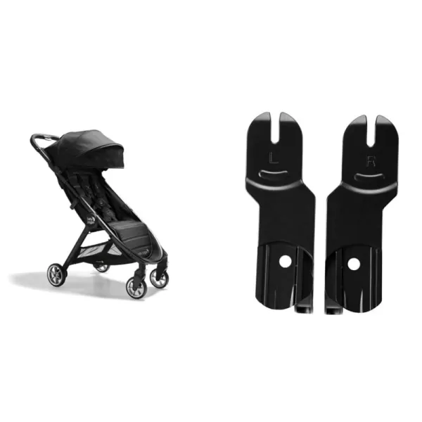 Baby Jogger City Tour 2 Ultra-Compact Travel Stroller, Jet &amp; /Graco Car Seat Adapters only for City Tour 2 Stroller, Black