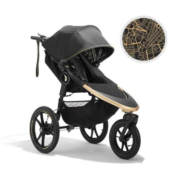 Baby Jogger Summit X3 Jogging Stroller - 2016 | Air-Filled Rubber Tires | All-Wheel Suspension | Quick Fold Jogging Stroller, Black/Gray