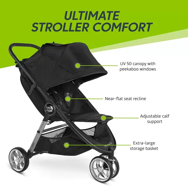 imageBaby Jogger City Mini 2 Stroller  2019  Compact Lightweight Stroller  Quick Fold Baby Stroller Jet