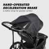 imageBaby Jogger Summit X3 Double Jogging Stroller Midnight Black Buggy for Two Smooth Ride for Walking or Jogging Compact Fold Increased Airflow AllTerrain Air Filled Tires and AllWheel SuspensionMidnight Black