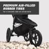 imageBaby Jogger Summit X3 Double Jogging Stroller Midnight Black Buggy for Two Smooth Ride for Walking or Jogging Compact Fold Increased Airflow AllTerrain Air Filled Tires and AllWheel SuspensionMidnight Black