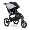 imageBaby Jogger Summit X3 Double Jogging Stroller Midnight Black Buggy for Two Smooth Ride for Walking or Jogging Compact Fold Increased Airflow AllTerrain Air Filled Tires and AllWheel SuspensionBlack  Gray