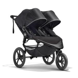 imageBaby Jogger Summit X3 Double Jogging Stroller Midnight Black Buggy for Two Smooth Ride for Walking or Jogging Compact Fold Increased Airflow AllTerrain Air Filled Tires and AllWheel SuspensionMidnight Black
