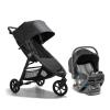 imageBaby Jogger City Mini GT2 AllTerrain Stroller Black Complete with Adjustable Handlebar HandOperated Parking Brake and car seat AdapterBlack
