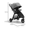 imageBaby Jogger City Mini GT2 AllTerrain Stroller Black Complete with Adjustable Handlebar HandOperated Parking Brake and car seat AdapterPike
