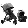 imageBaby Jogger City Mini GT2 AllTerrain Stroller Black Complete with Adjustable Handlebar HandOperated Parking Brake and car seat AdapterPike