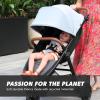 imageBaby Jogger City Mini GT2 AllTerrain Stroller Black Complete with Adjustable Handlebar HandOperated Parking Brake and car seat AdapterSlate Fog with Belly Bar and Leatherette Handlebar