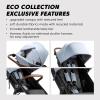 imageBaby Jogger City Mini GT2 AllTerrain Stroller Black Complete with Adjustable Handlebar HandOperated Parking Brake and car seat AdapterSlate Fog with Belly Bar and Leatherette Handlebar