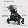 imageBaby Jogger City Select 2 SingletoDouble Modular Travel System Includes City GO 2 Infant Car Seat Radiant SlateHarbor Grey