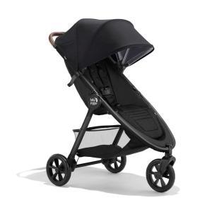 imageBaby Jogger City Mini GT3 All Terrain Stroller with Forever Air Rubber Tires and All Wheel Suspension with Magnetic Buckle and NoRethread Harness HeightAdjustable Handlebar and Foot BrakeRich Black