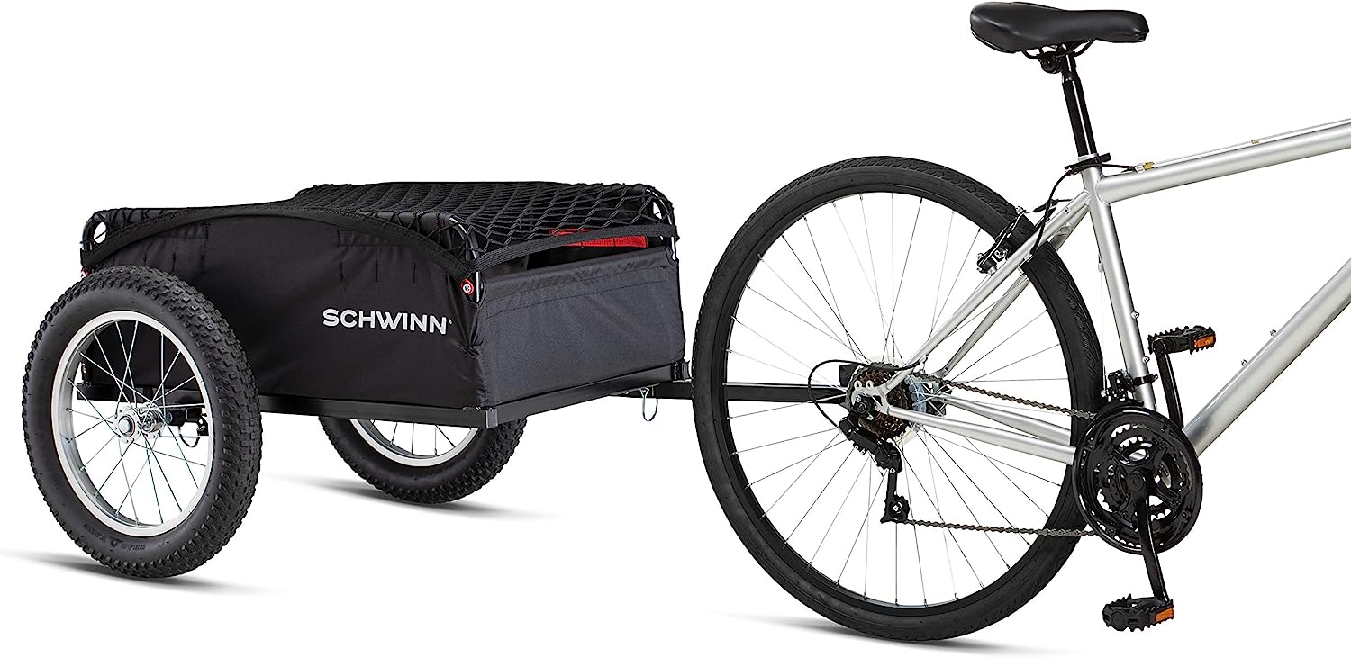 imageSchwinn Day Tripper and Porter Cargo Bike Trailer Tow Behind Not For Kids or Animals Multiple ColorsPorter Black