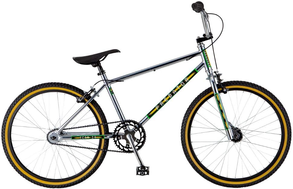 imageSchwinn Sting Pro and Predator Team BMX Bike for KidsYouth Retro Design SingleSpeed HiTen Steel Frame 20 or 24Inch Wheels Multiple ColorsPredator Team BMX Bike