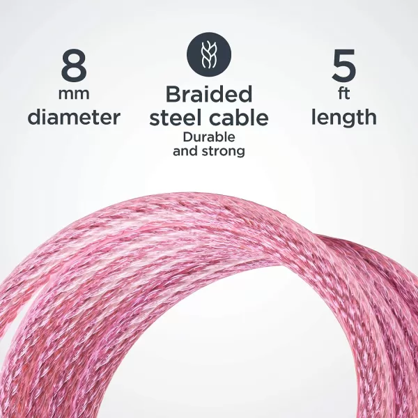 imageSchwinn Anti Theft Bike Lock Security Level 1Security Level 1Combination Lock 5 Foot8mm CablePink