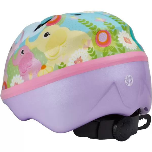 imageSchwinn Classic Toddler and Baby Bike Helmet Dial Fit Adjustment Kids Age 1  5 Year Olds Girls and Boys Suggested Fit 44  52 cmPink Elephants