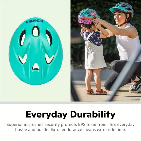 imageSchwinn Classic Toddler and Baby Bike Helmet Dial Fit Adjustment Kids Age 1  5 Year Olds Girls and Boys Suggested Fit 44  52 cmTeal