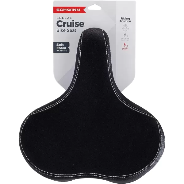 imageSchwinn Comfort Bike Seat Bicycle Seat Replacement for Men and Women Universal Fit Saddles With Standard Seat PostsCommuterFoam Wide Comfort Bike Seat