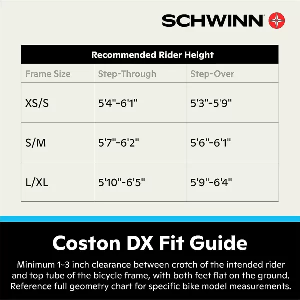 imageSchwinn Coston Adult Electric Hybrid Bike StepThru and Step Over Frames 7Speed 275 Inch Wheels Aluminum FrameDx Stepover Matte Black