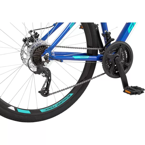 imageSchwinn GTX Comfort Adult Hybrid Bike Mens and Womens Dual Sport Bicycle 700c Wheels Lightweight Aluminum FrameBlue Gtx 20 Bike