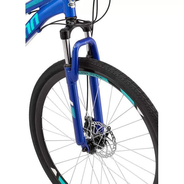 imageSchwinn GTX Comfort Adult Hybrid Bike Mens and Womens Dual Sport Bicycle 700c Wheels Lightweight Aluminum FrameBlue Gtx 20 Bike