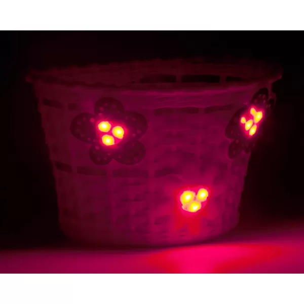 imageSchwinn Girls Bicycle Basket Kids Front Bike AccessoryLightup Flowers