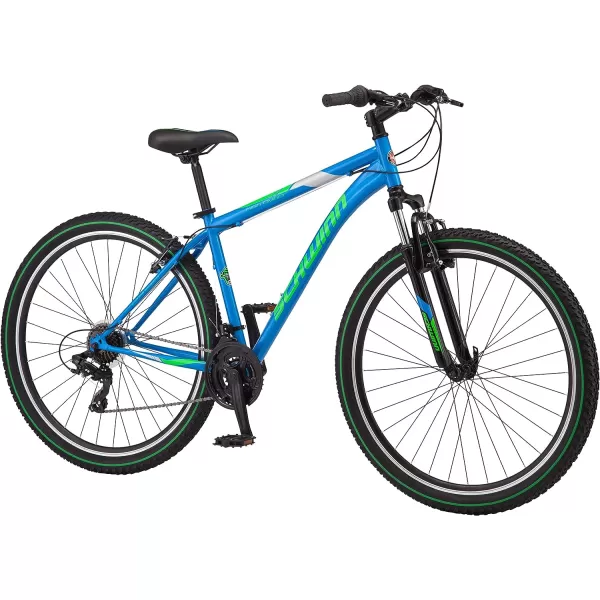 imageSchwinn High Timber YouthAdult Mountain Bike for Men and Women Aluminum and Steel Frame Options 721 Speeds Options 2429Inch WheelsBlueGreen Steel Frame