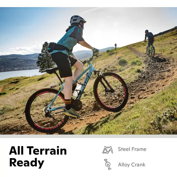 imageSchwinn High Timber YouthAdult Mountain Bike for Men and Women Aluminum and Steel Frame Options 721 Speeds Options 2429Inch WheelsBlueGreen Steel Frame